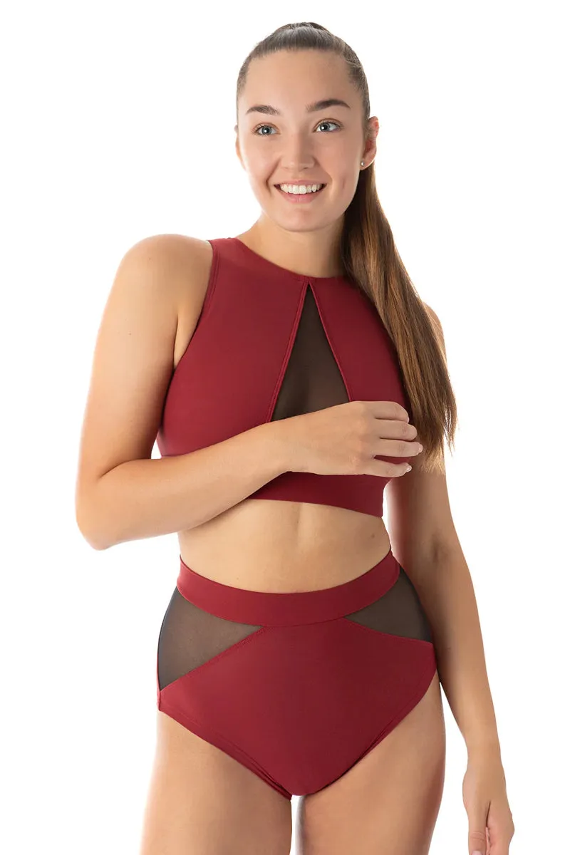 Dragonfly Rachel Sports Bra - Burgundy Mesh