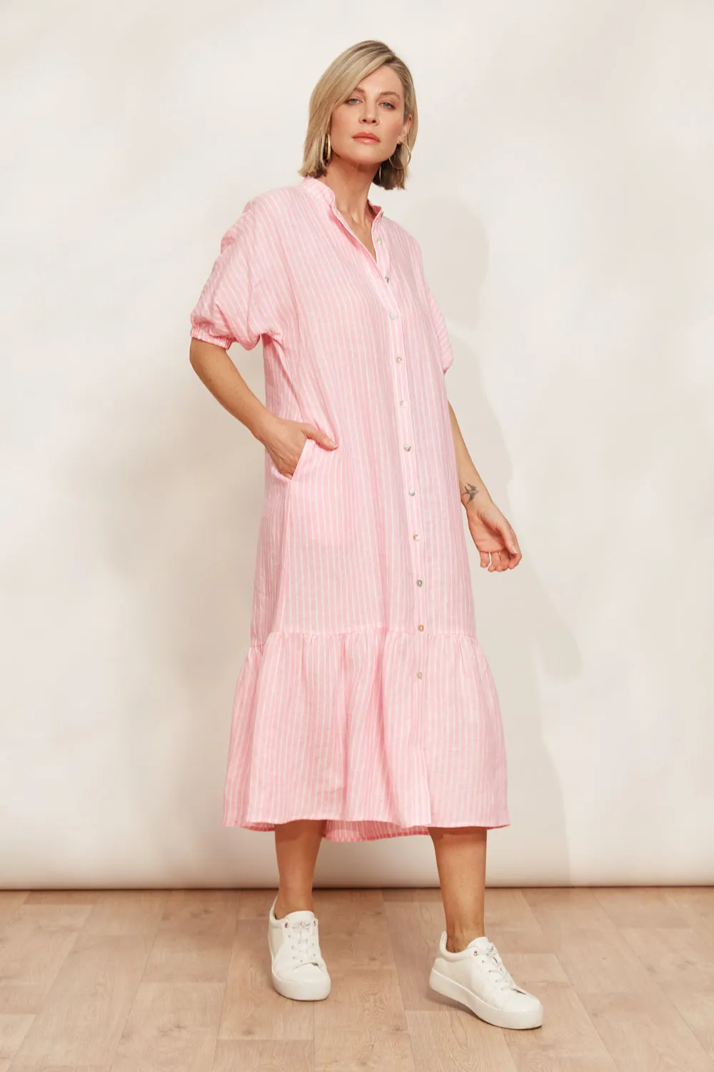 Eb&Ive - Sojourn Stripe Dress - Cameo