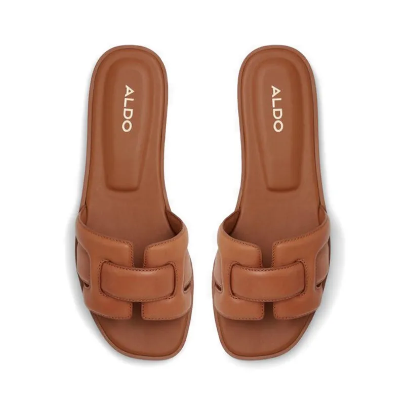 Elenaa Flat Sandals - Medium Brown