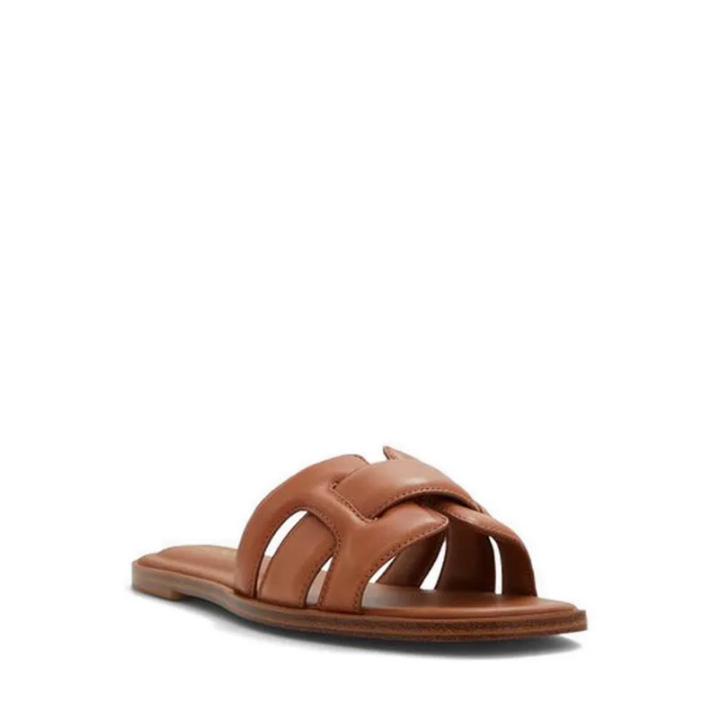 Elenaa Flat Sandals - Medium Brown