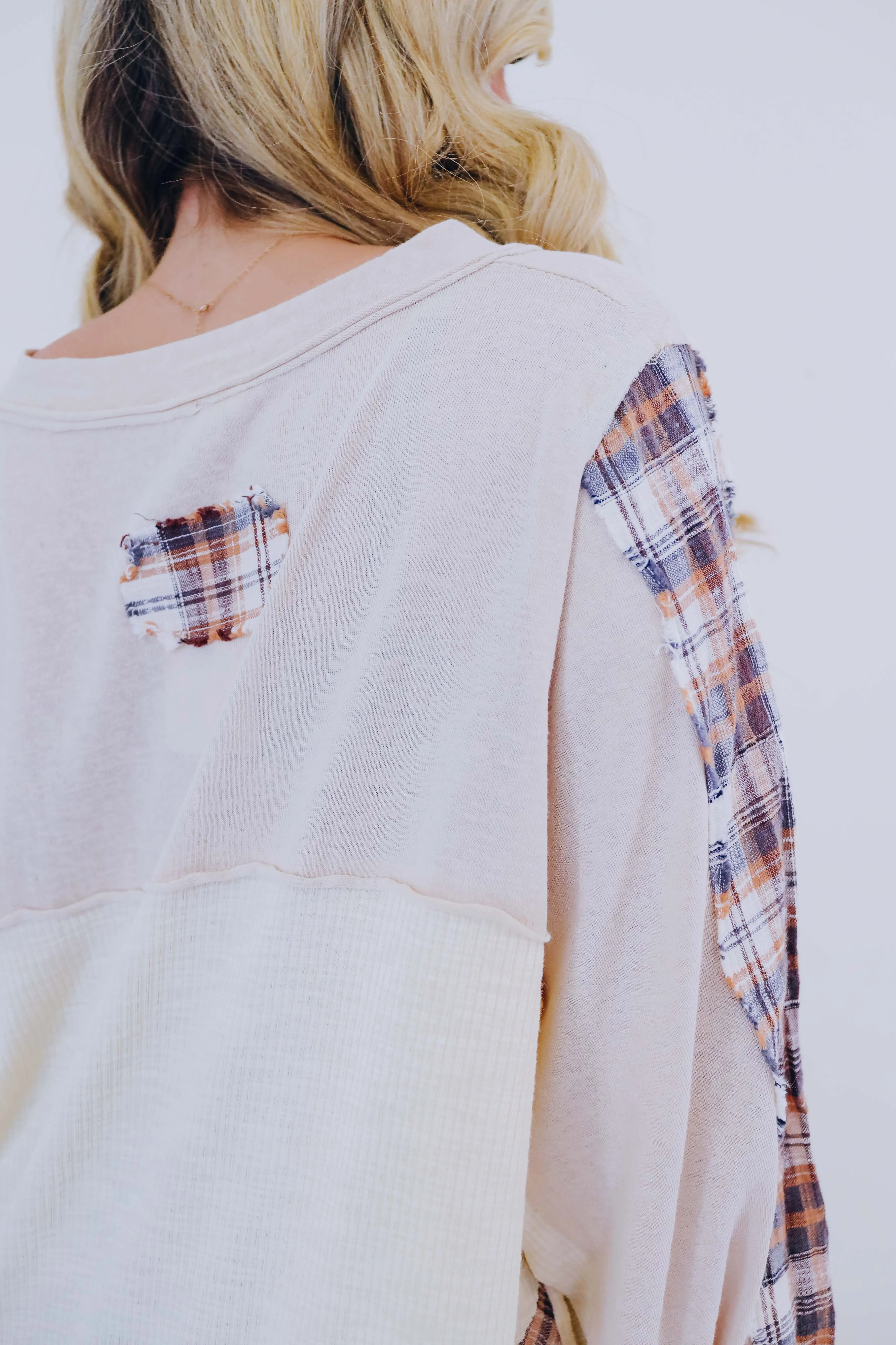 Falling For Plaid Colorblock Top By POL - 3 Colors