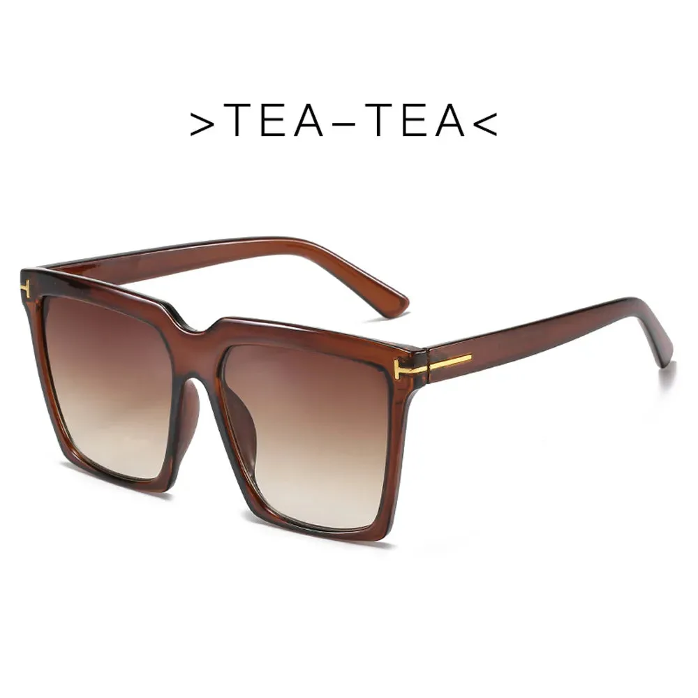 Fashion Square Sunglasses Luxury Women's Large Square Retro Sunglasses UV400
