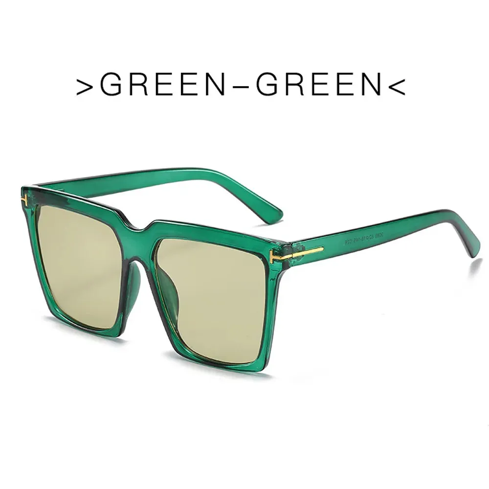 Fashion Square Sunglasses Luxury Women's Large Square Retro Sunglasses UV400