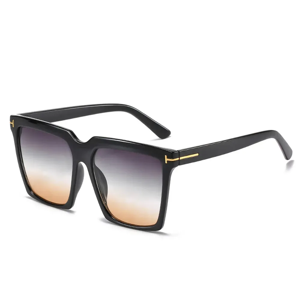 Fashion Square Sunglasses Luxury Women's Large Square Retro Sunglasses UV400