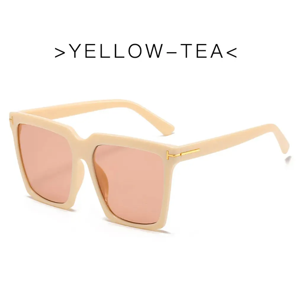 Fashion Square Sunglasses Luxury Women's Large Square Retro Sunglasses UV400