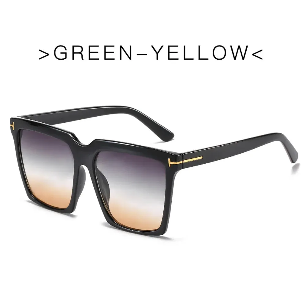 Fashion Square Sunglasses Luxury Women's Large Square Retro Sunglasses UV400