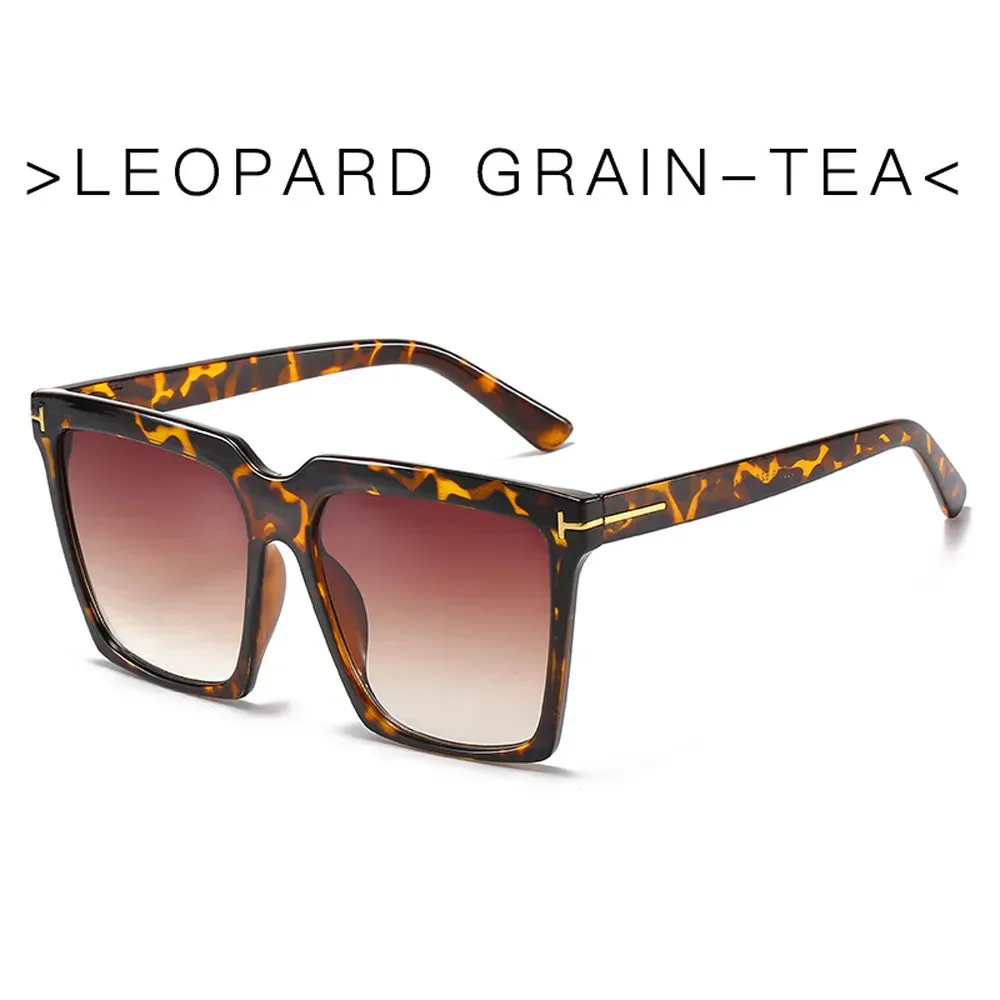 Fashion Square Sunglasses Luxury Women's Large Square Retro Sunglasses UV400