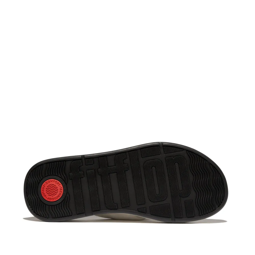 FitFlop F-Mode Knot Soft-Leather Flatform Toe-Post Sandals