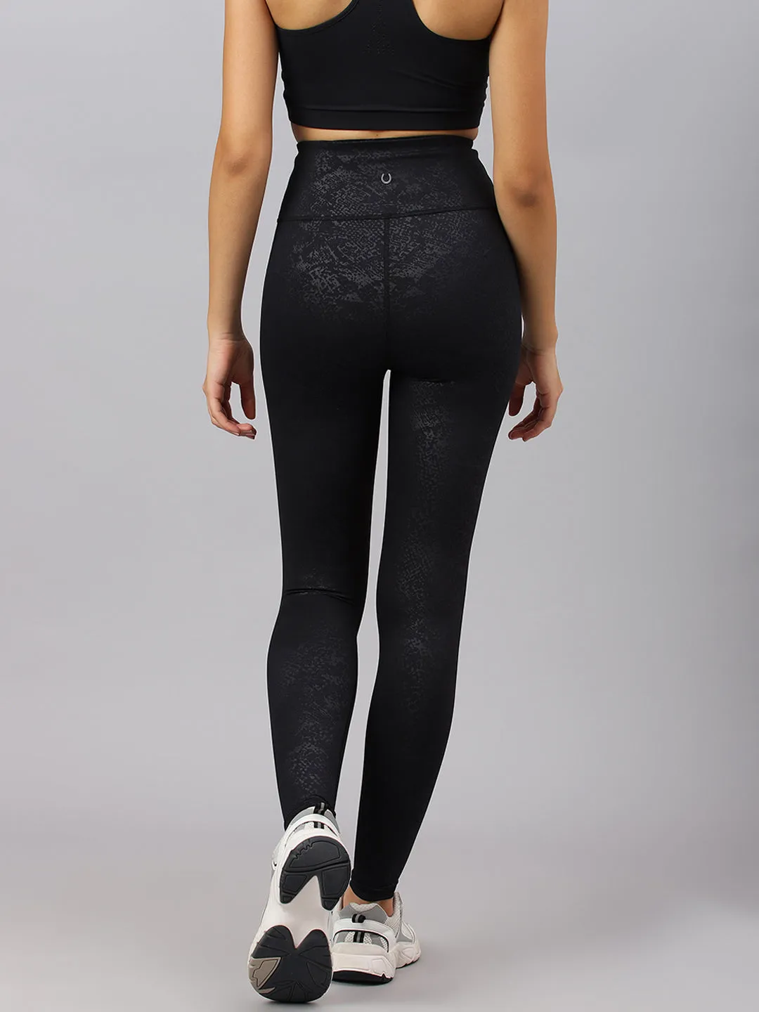Fitkin Women's Snake Print High Waist Basic Core Tights