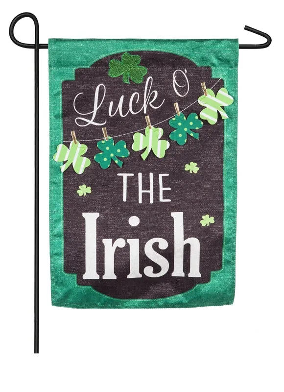 Garden Suede Flag, St. Patrick's Day Chalkboard,zkl14s8366