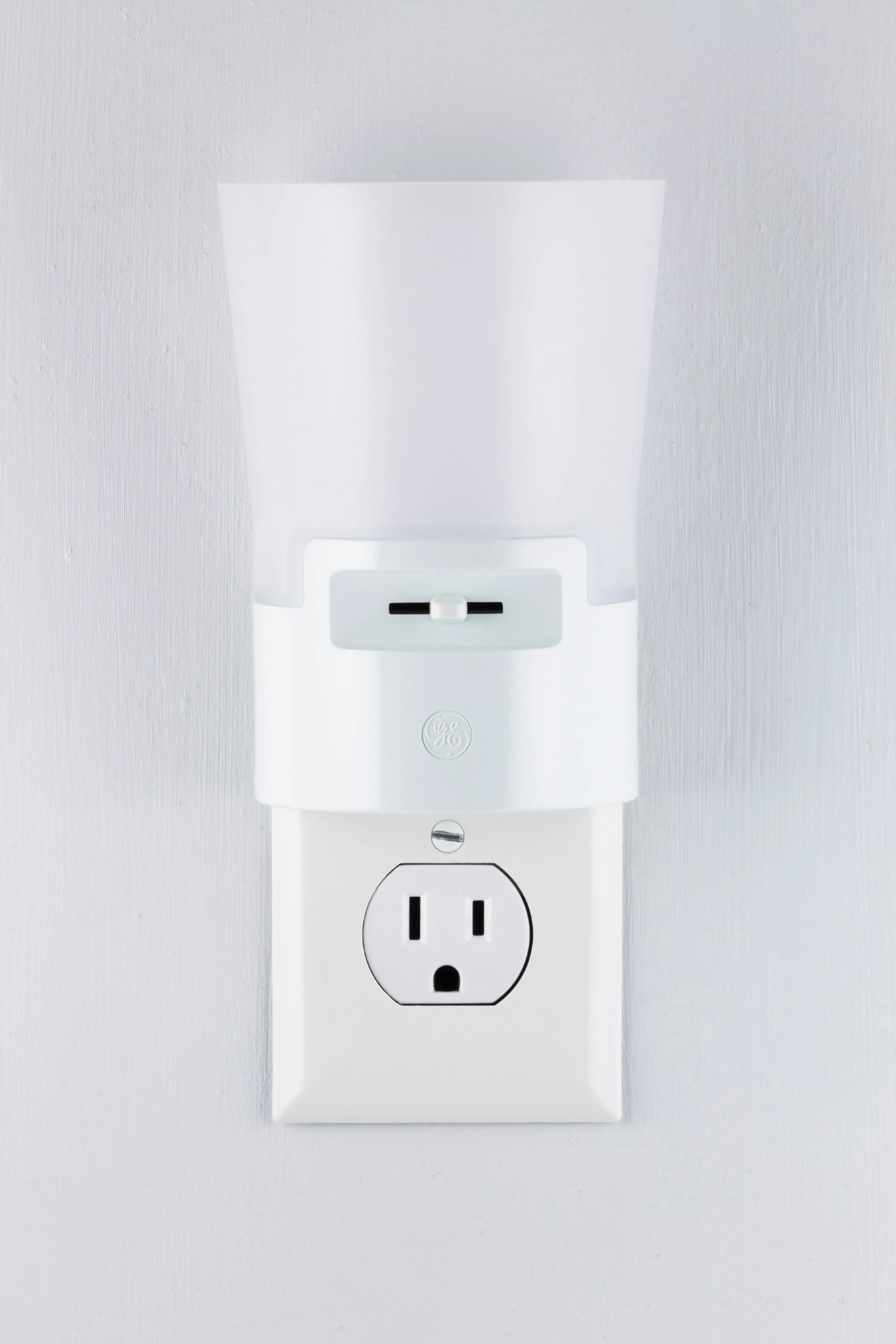 GE Ultrabrite Sconce Night LED Light, Dimmable, Plug-In, Dusk-To-Dawn, White