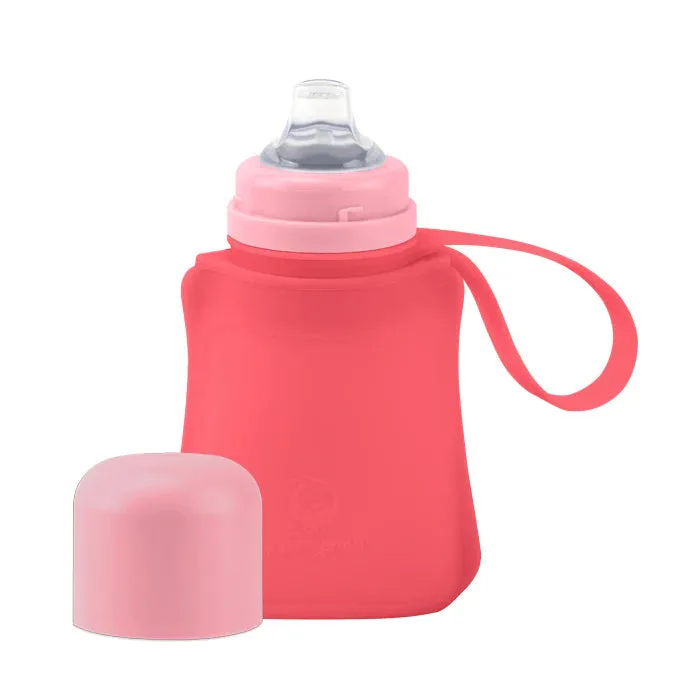 Green Sprouts Silicone and Sprout Ware® Sip & Straw Pocket (8 oz.) - Pink 6M 