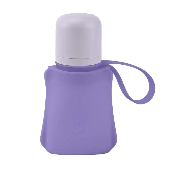 Green Sprouts Silicone and Sprout Ware® Sip & Straw Pocket (8 oz.) - Violet 6M 