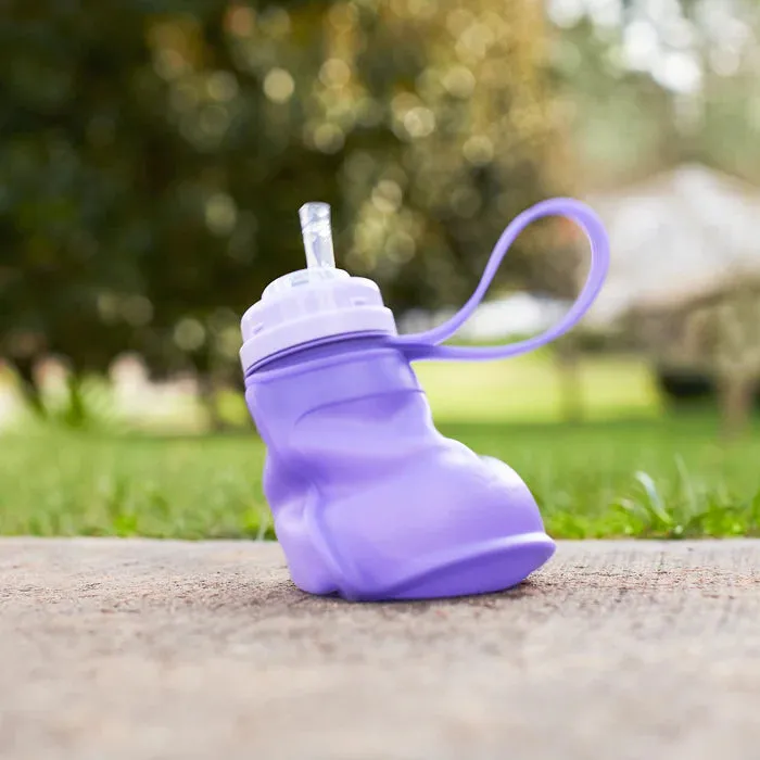 Green Sprouts Silicone and Sprout Ware® Sip & Straw Pocket (8 oz.) - Violet 6M 