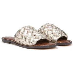 Griffin Jute Metallic Woven Leather Flat Sandals
