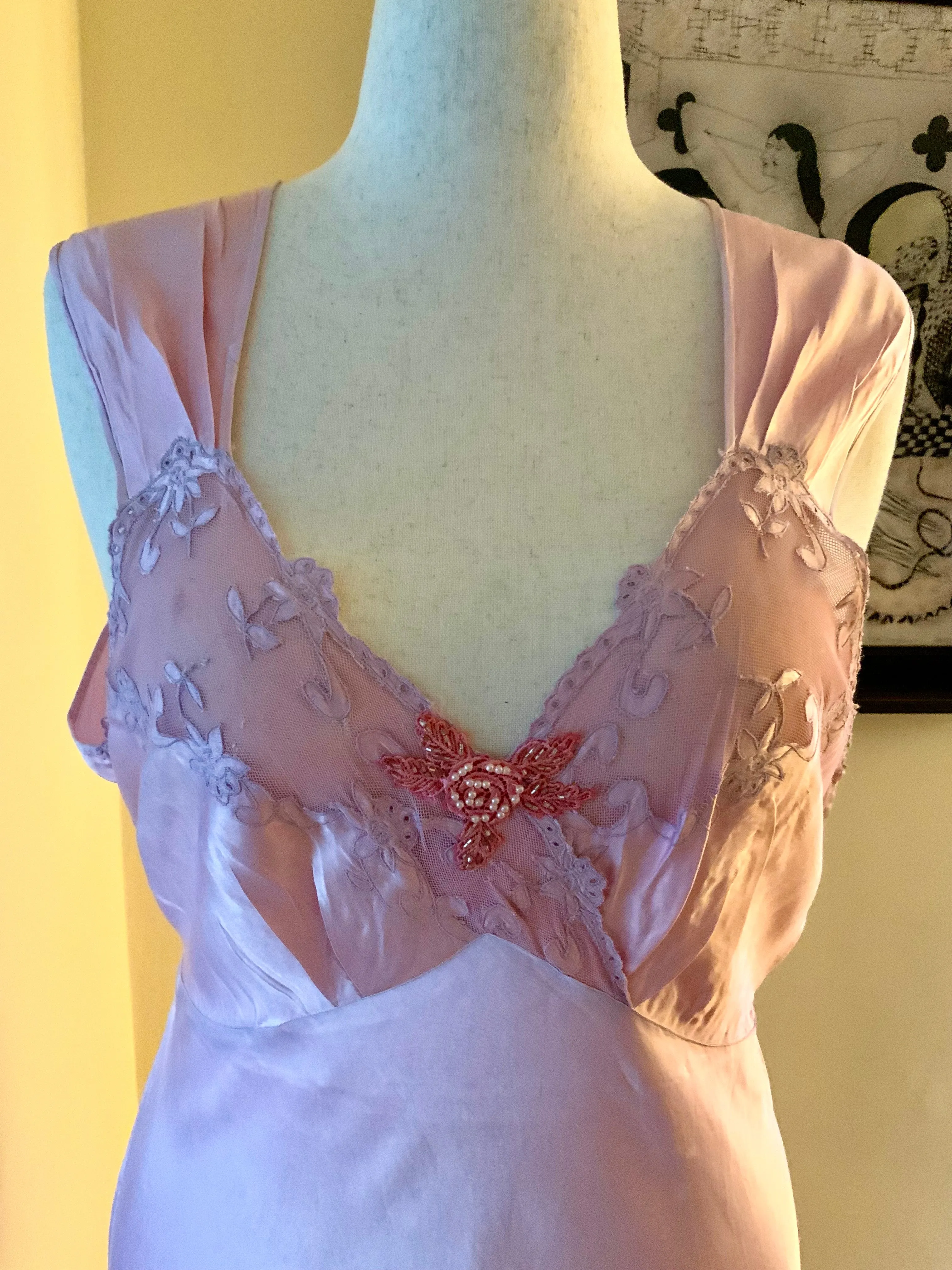 Hand Dyed Nightgown - 40s 40Q