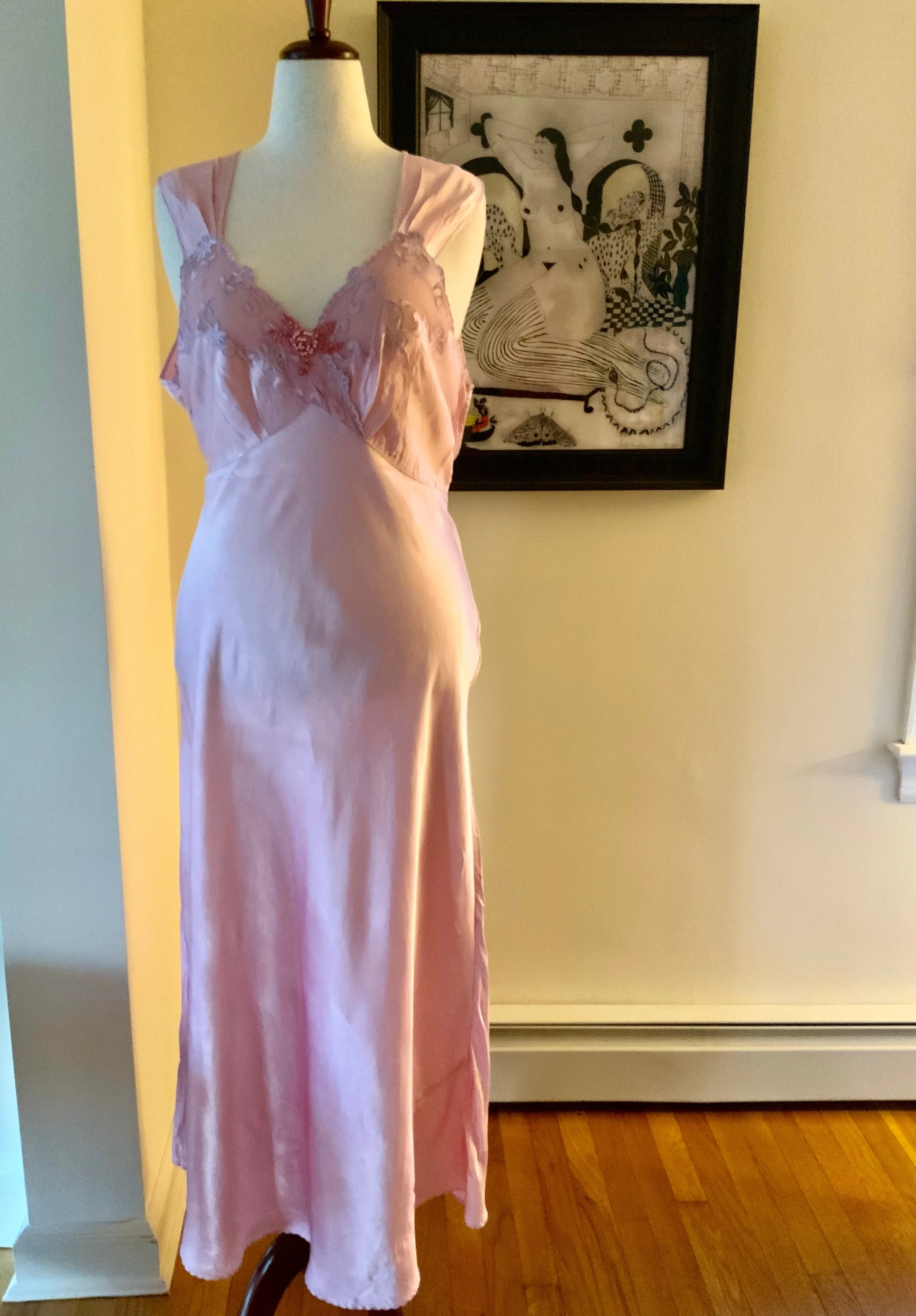 Hand Dyed Nightgown - 40s 40Q