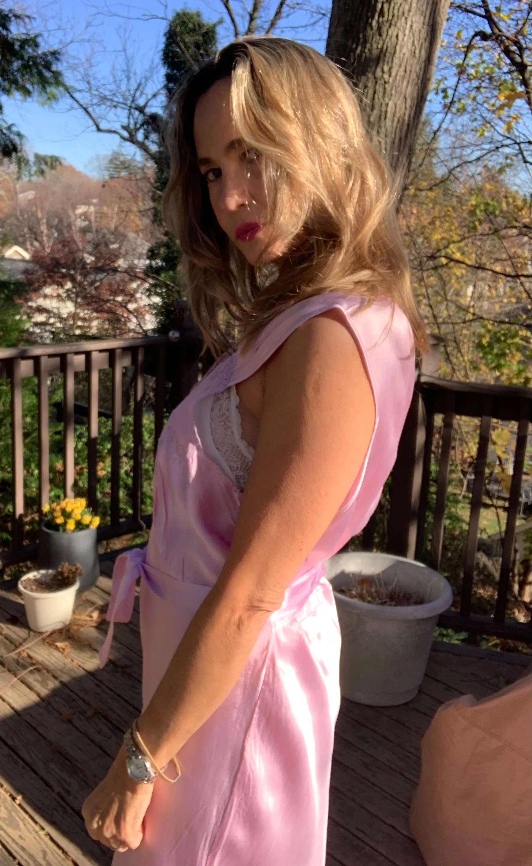 Hand Dyed Nightgown - 40s 40Q
