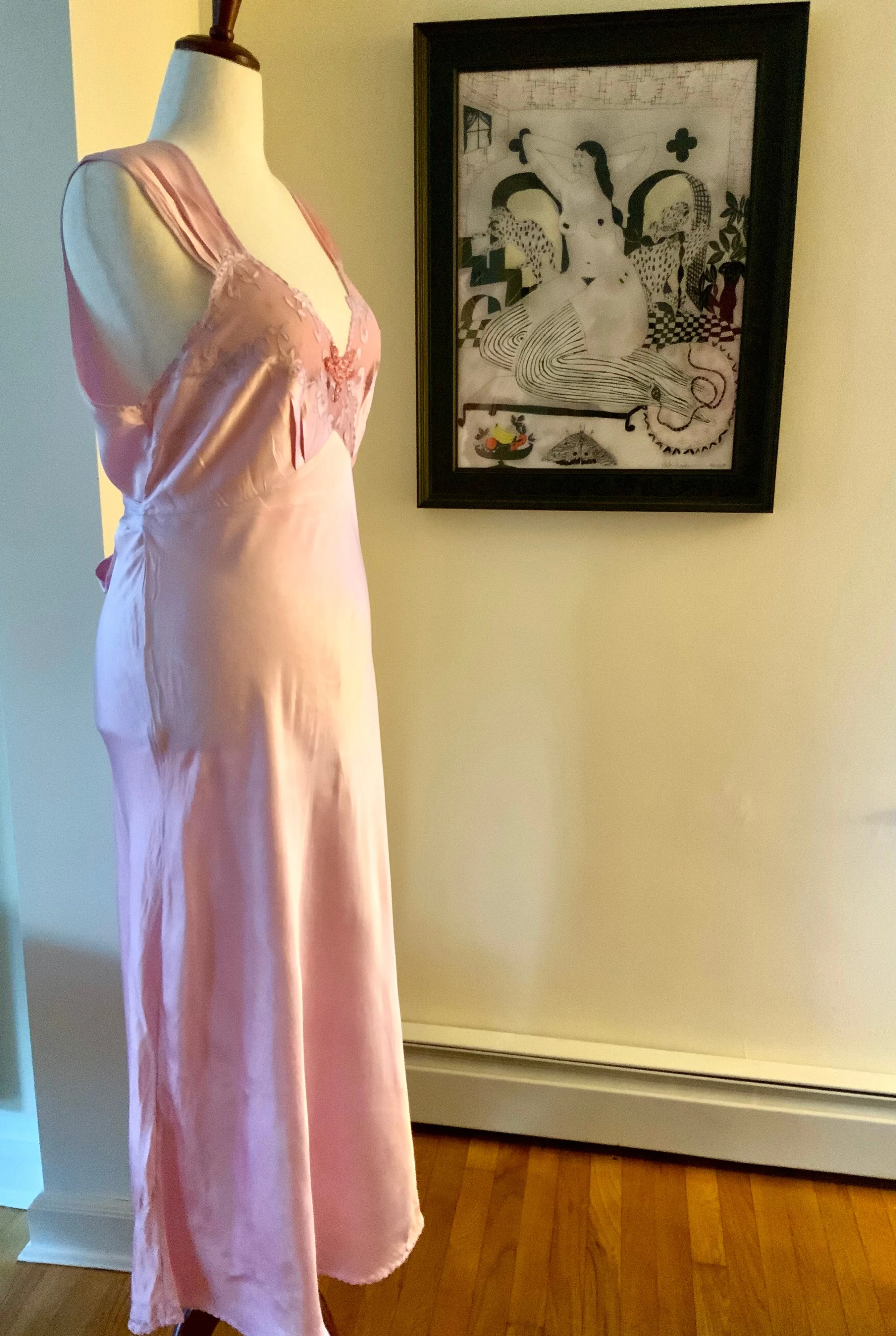 Hand Dyed Nightgown - 40s 40Q