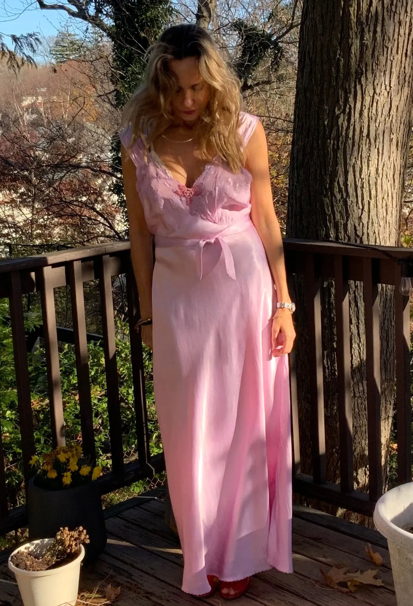 Hand Dyed Nightgown - 40s 40Q