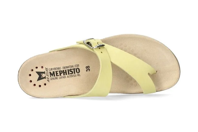 'Helen' women's slide toe sandal - light yellow