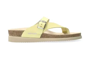 'Helen' women's slide toe sandal - light yellow