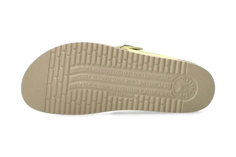 'Helen' women's slide toe sandal - light yellow