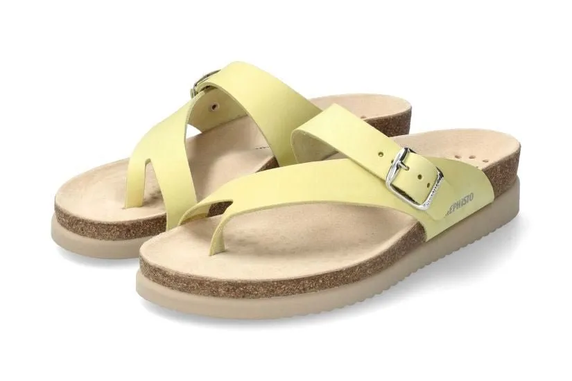 'Helen' women's slide toe sandal - light yellow