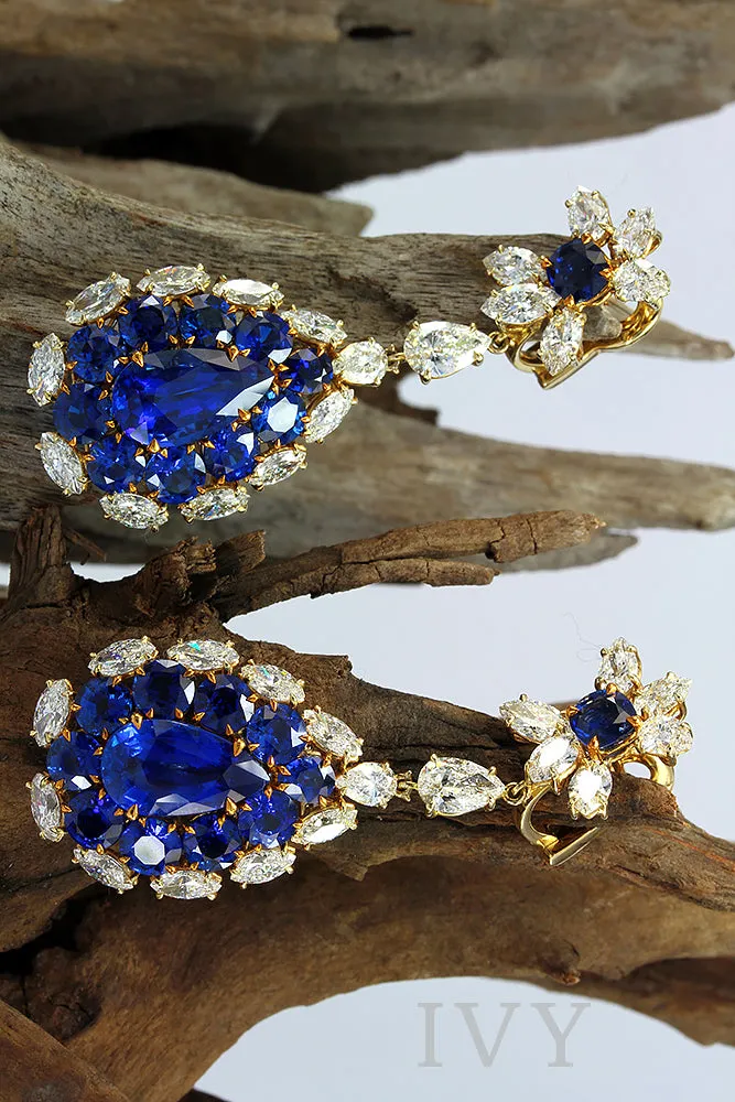 Helicopter Seed Sapphire Earrings