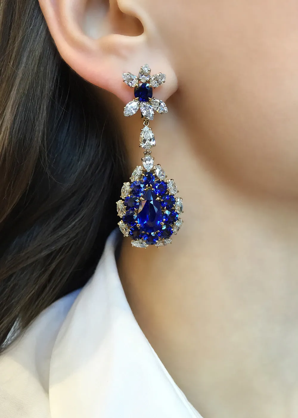Helicopter Seed Sapphire Earrings