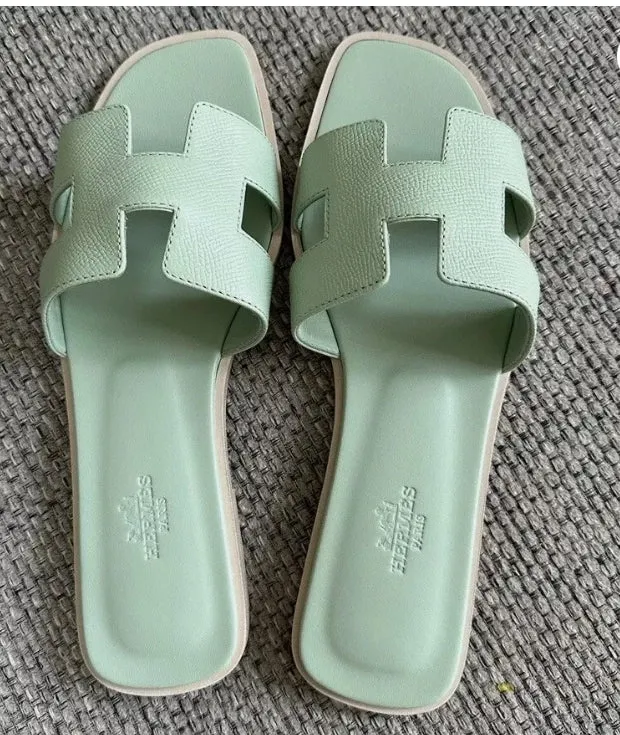 Hermès Oran Sandal Light Green
