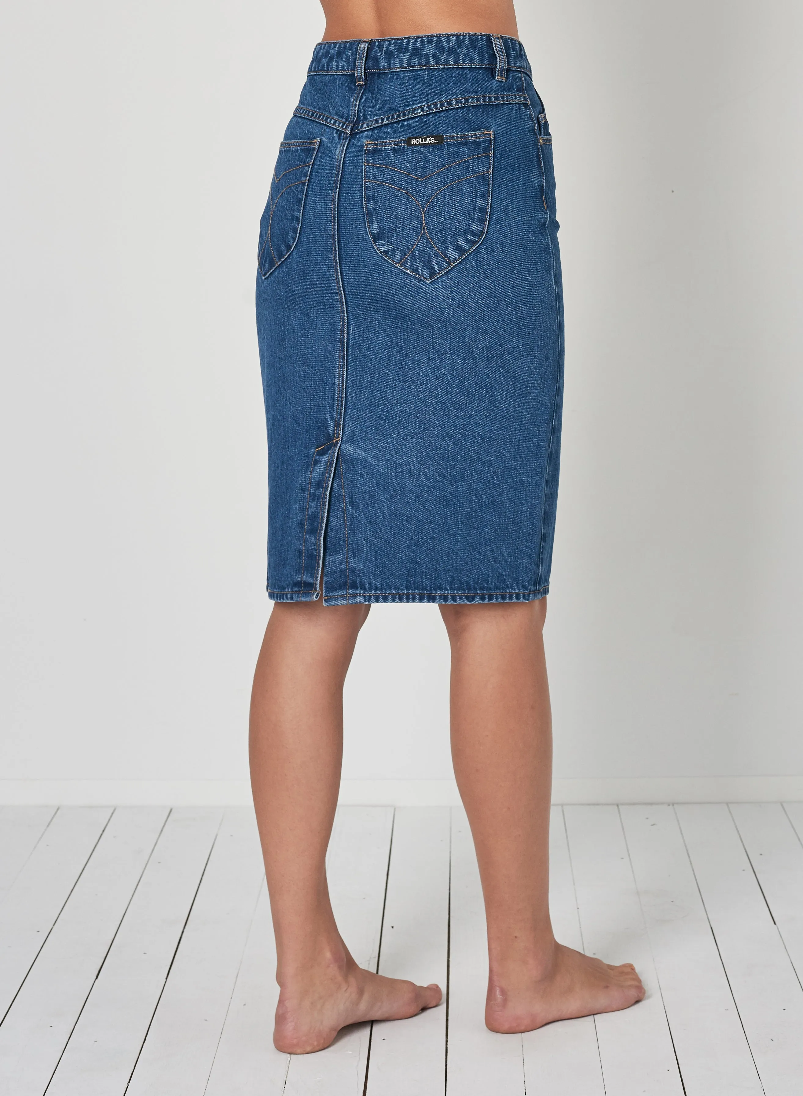 High Pencil Skirt Ashley Blue
