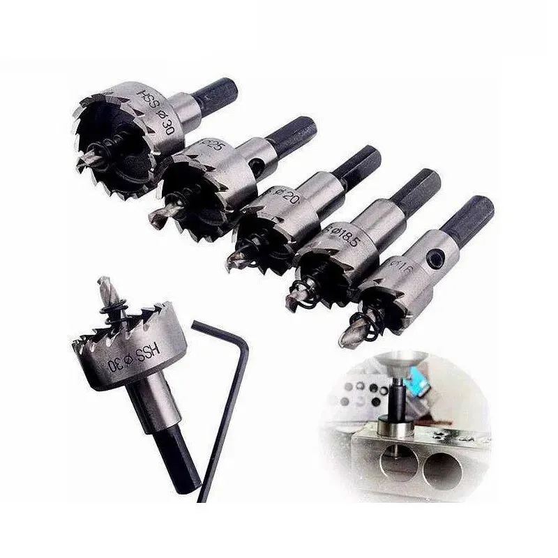 High Speed Steel Sawtooth drill bits set Tapper Aluminium & Iron Plate 16/30mm