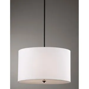 Indoor 4-light White Shade Pendant Chandelier