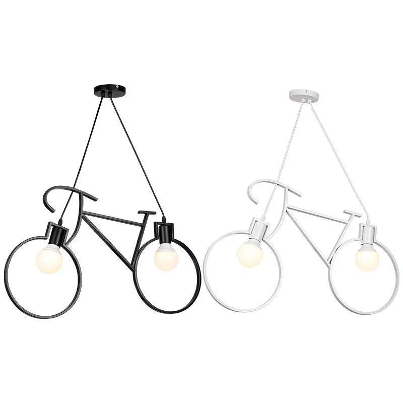 Iron Bike Industrial Pendent Light for Dining Room Bedroom