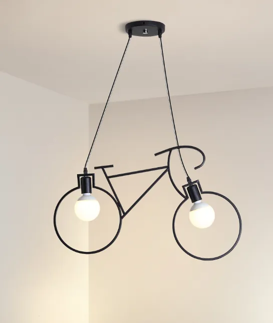 Iron Bike Industrial Pendent Light for Dining Room Bedroom