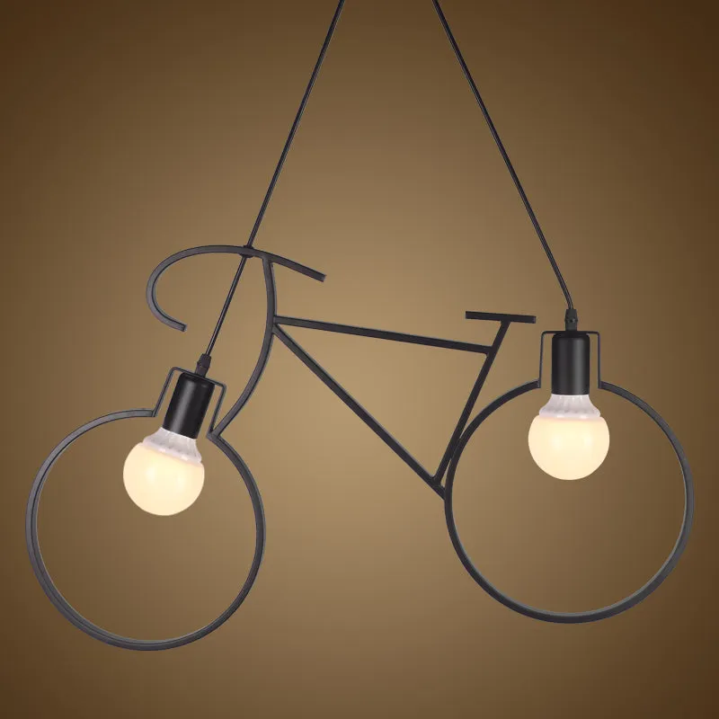 Iron Bike Industrial Pendent Light for Dining Room Bedroom