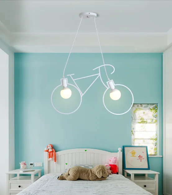 Iron Bike Industrial Pendent Light for Dining Room Bedroom