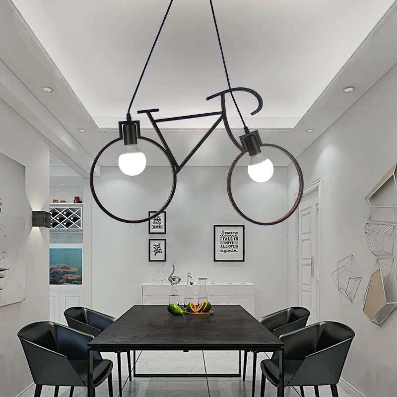 Iron Bike Industrial Pendent Light for Dining Room Bedroom