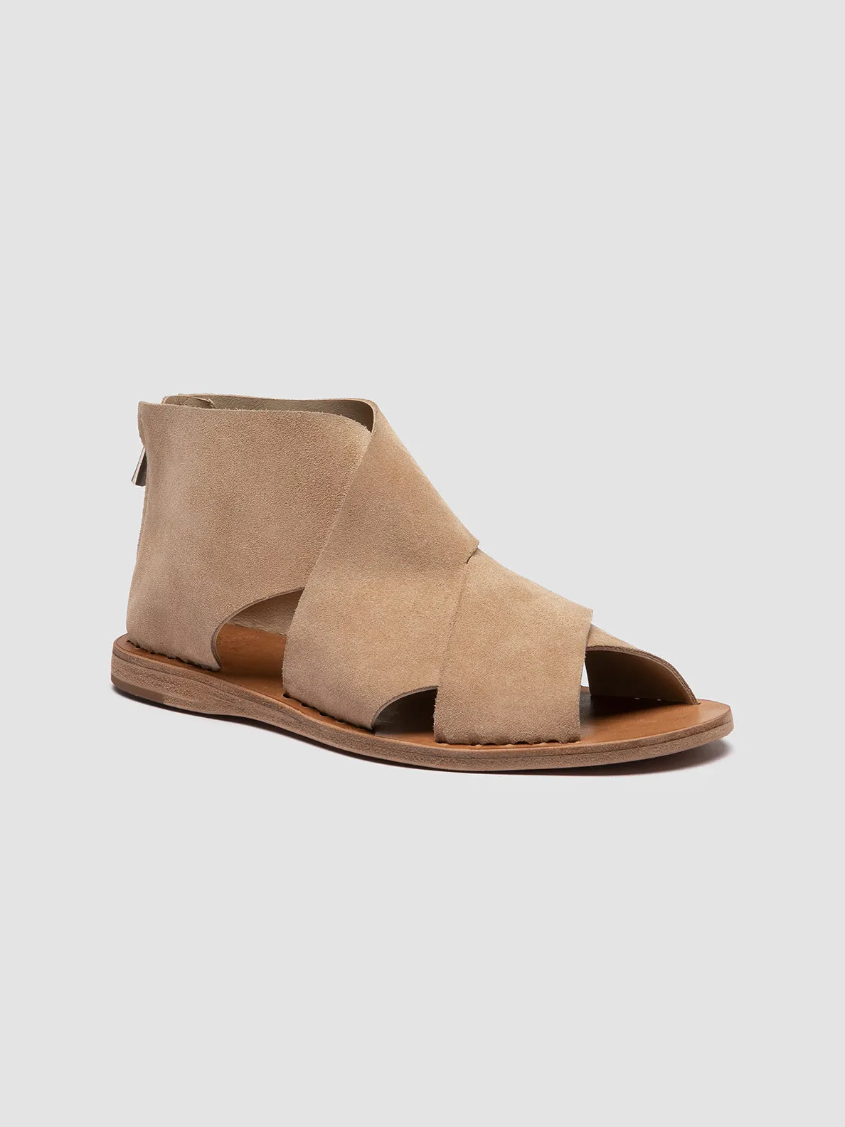 ITACA 052 - Beige Suede Peep Toe Sandals