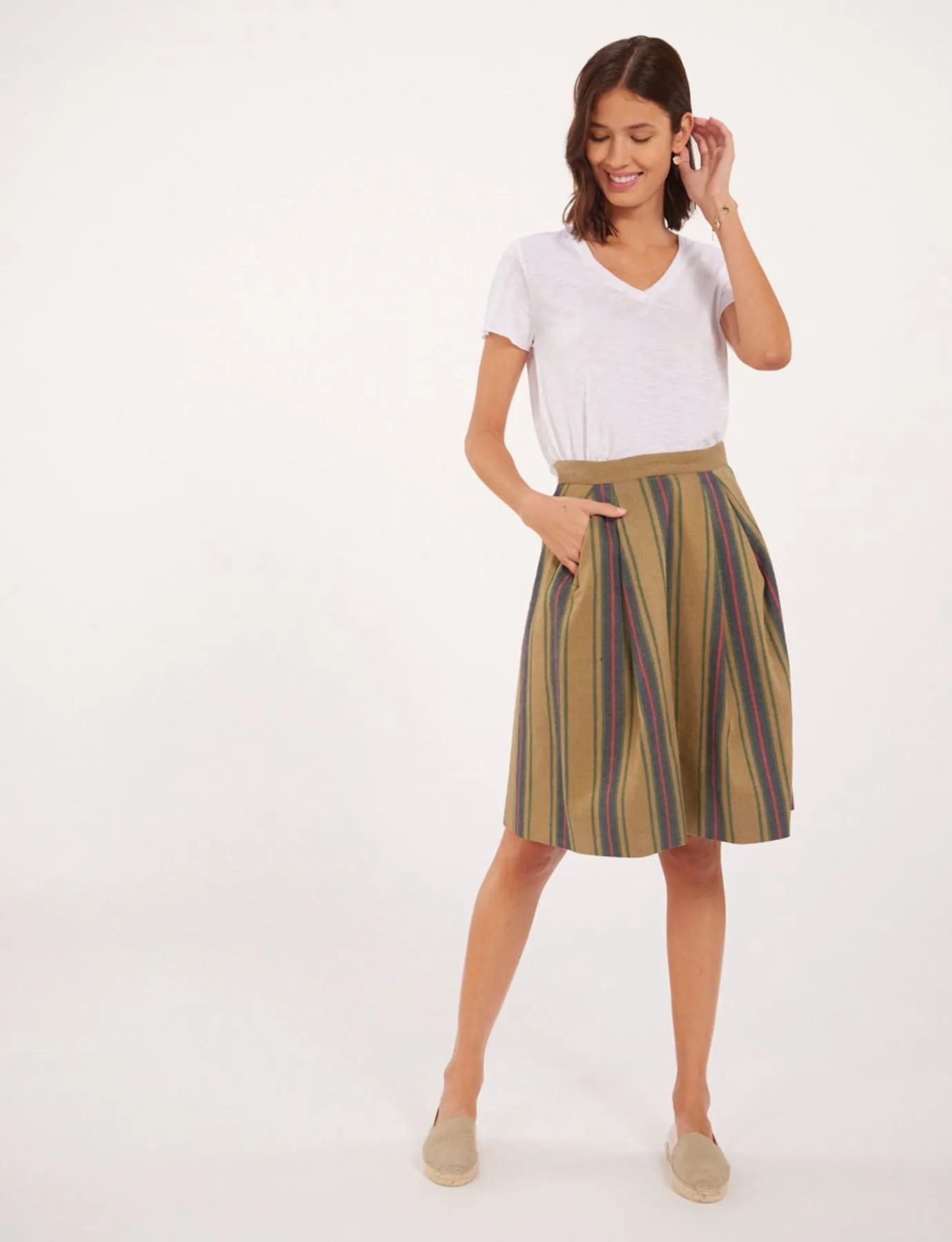 Jacobee striped skirt