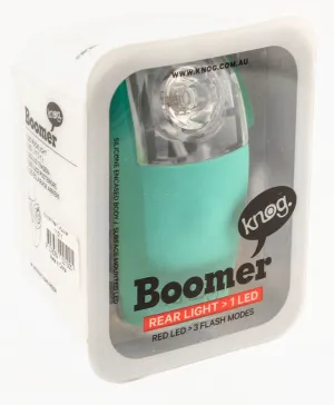 KNOG BOOMER 1 Red LED Bike Rear Light Turquoise 7 Lumens 3 Mode 600m Vis NEW