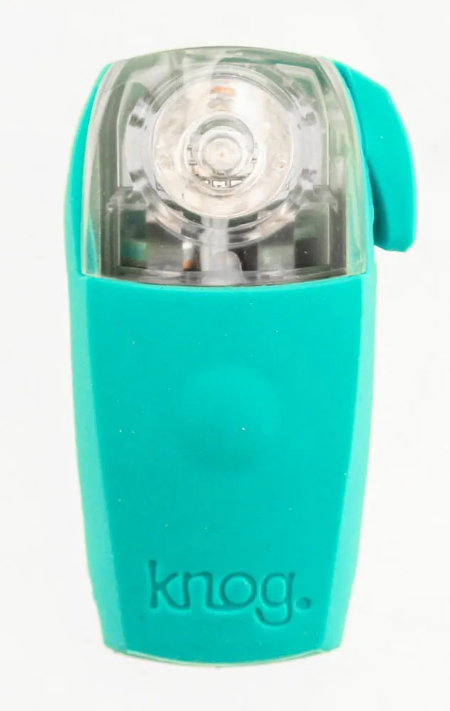 KNOG BOOMER 1 Red LED Bike Rear Light Turquoise 7 Lumens 3 Mode 600m Vis NEW