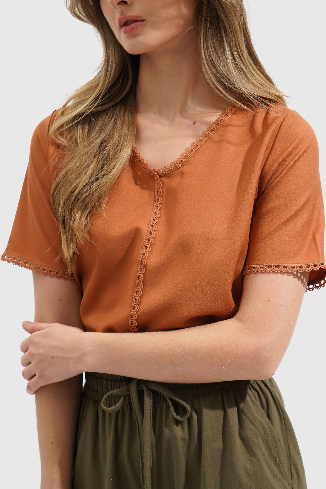 Lace Trim Top