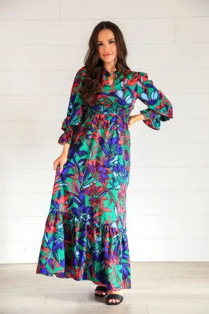 Lauren Ruffle Maxi Dress