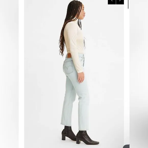 Levi’s light wash 27 wedgie pale blue/white ish jeans from Urban Outfitters