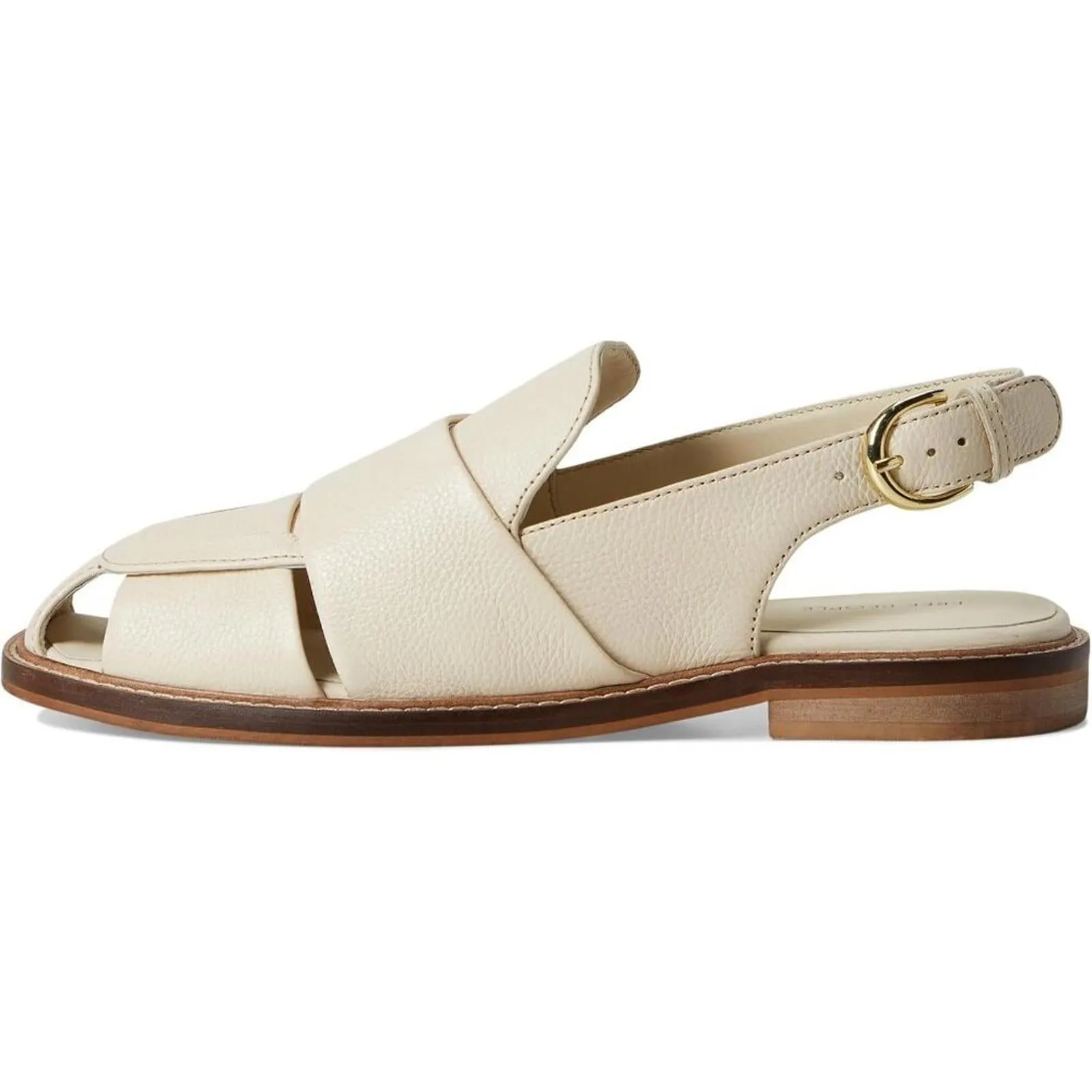 Libby Ivory Leatherman Fisher Flat Sandals