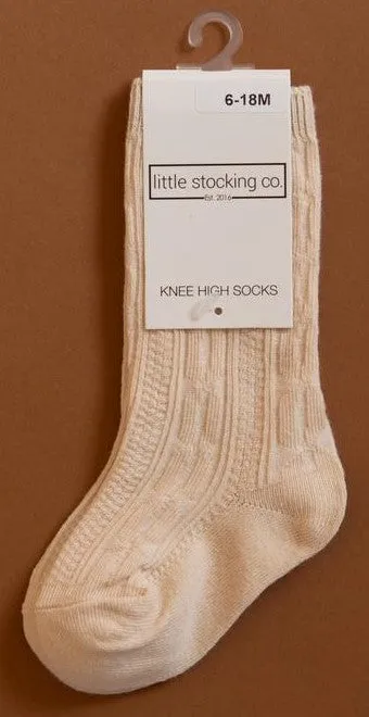 Little Stocking Co Knee High Socks - Vanilla Cream