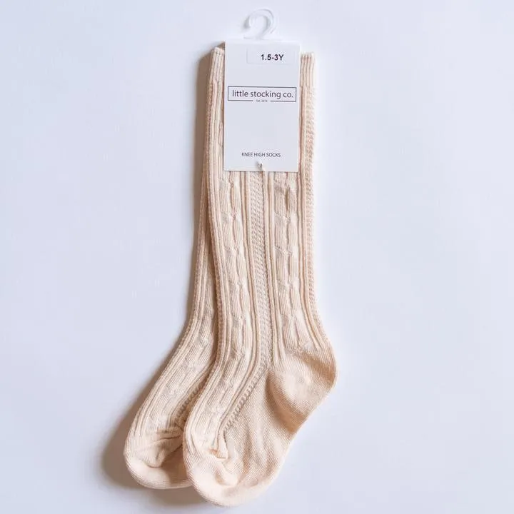 Little Stocking Co Knee High Socks - Vanilla Cream