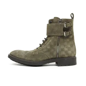 Louis Vuitton Suede Combat Boots Size 11